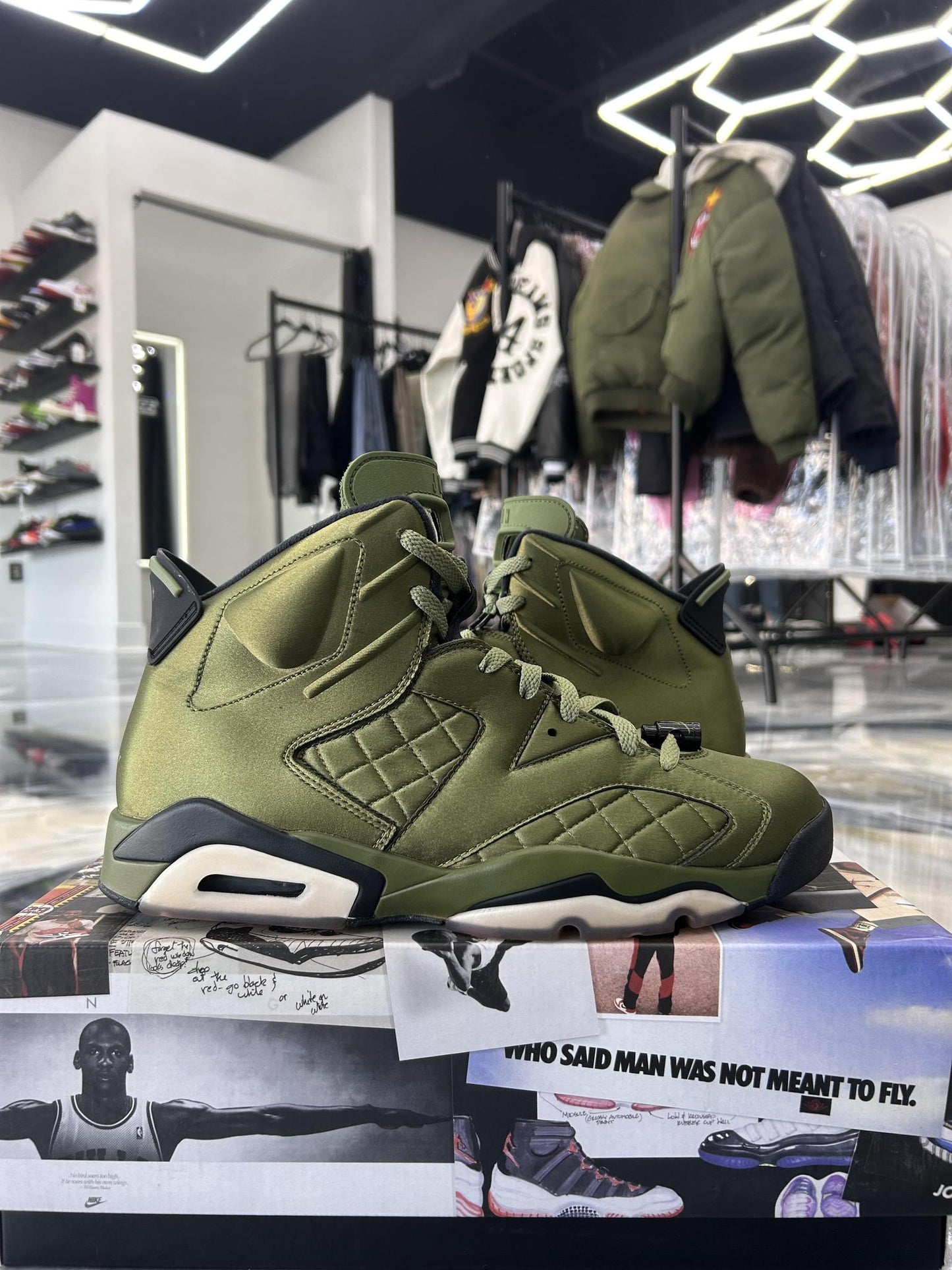 Jordan 6 "Pinnacle Flight Jacket" Used Size 12