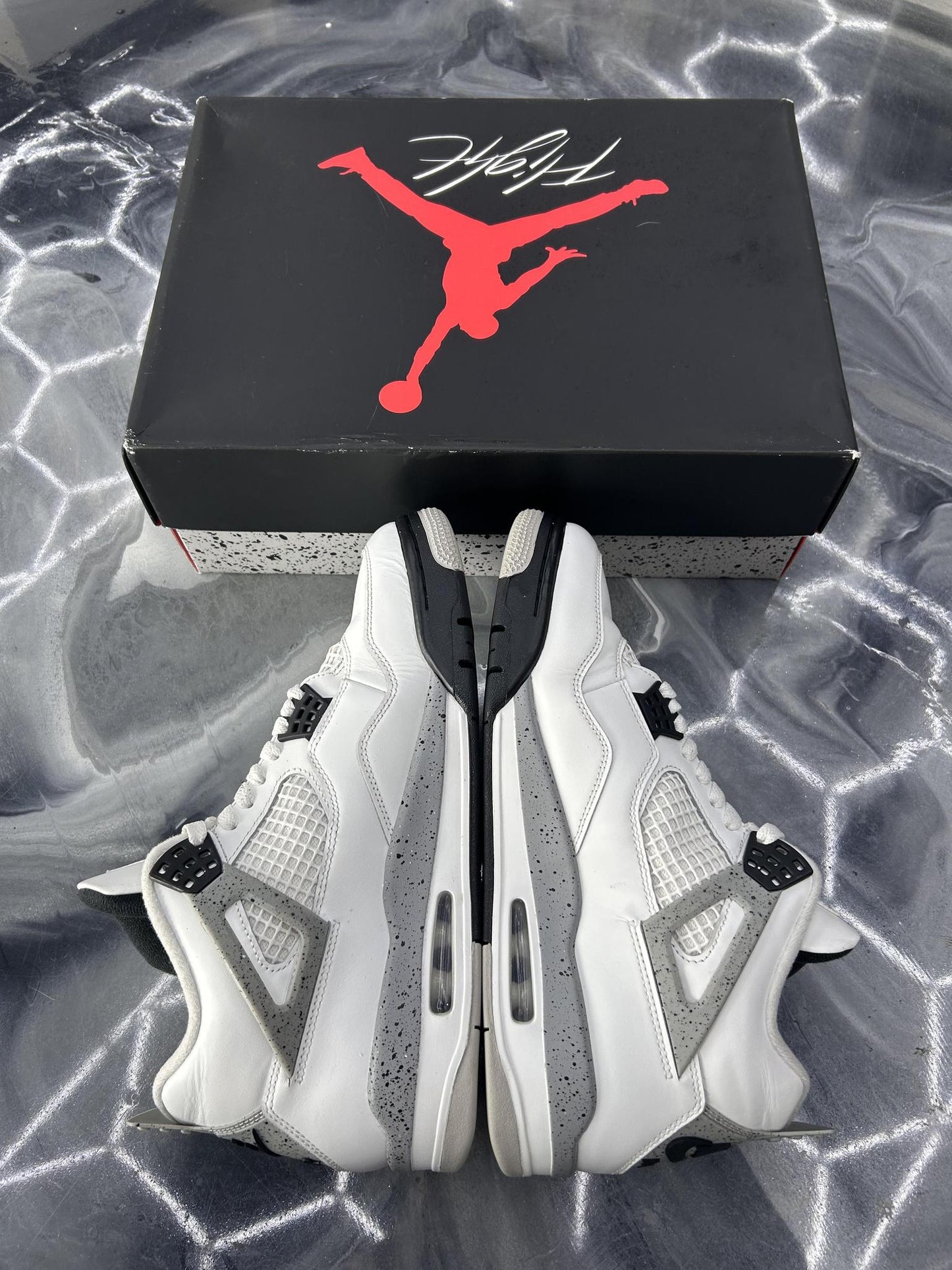Jordan 4 "White Cement" Used Size 10.5