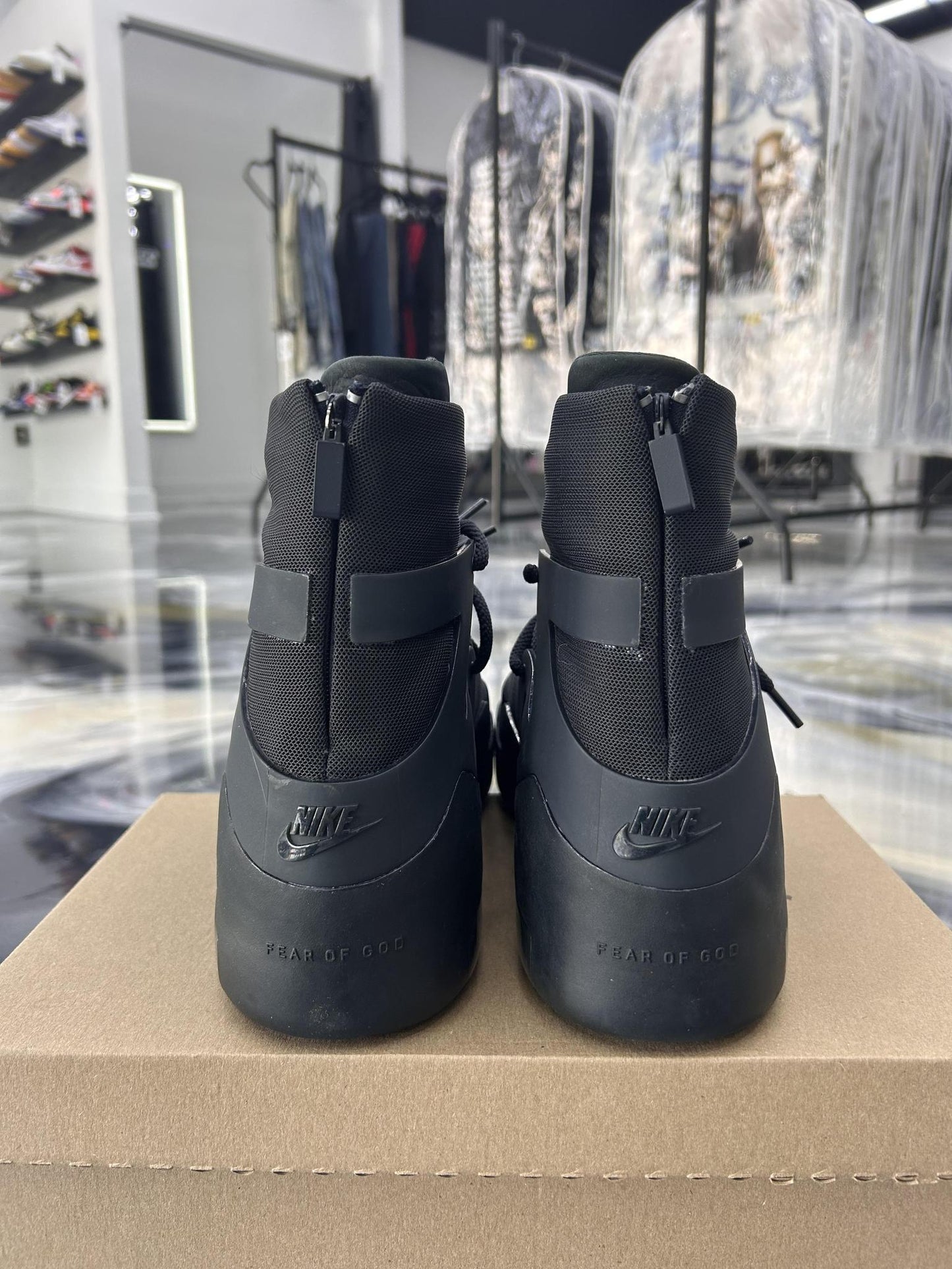 Nike x FOG 1 "Triple Black" Used Size 12