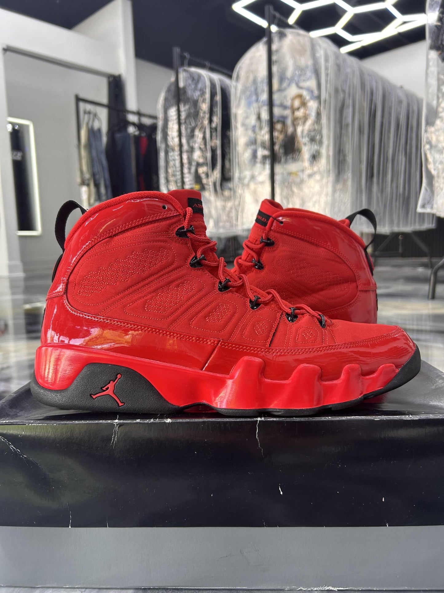 Jordan 9 "Chile Red" Used Size 12