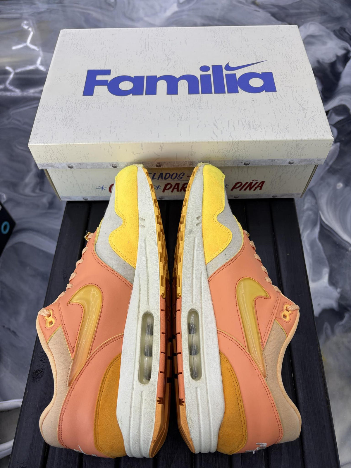 Nike Air Max 1 Puerto Rico "Orange Frost" Used Size 12