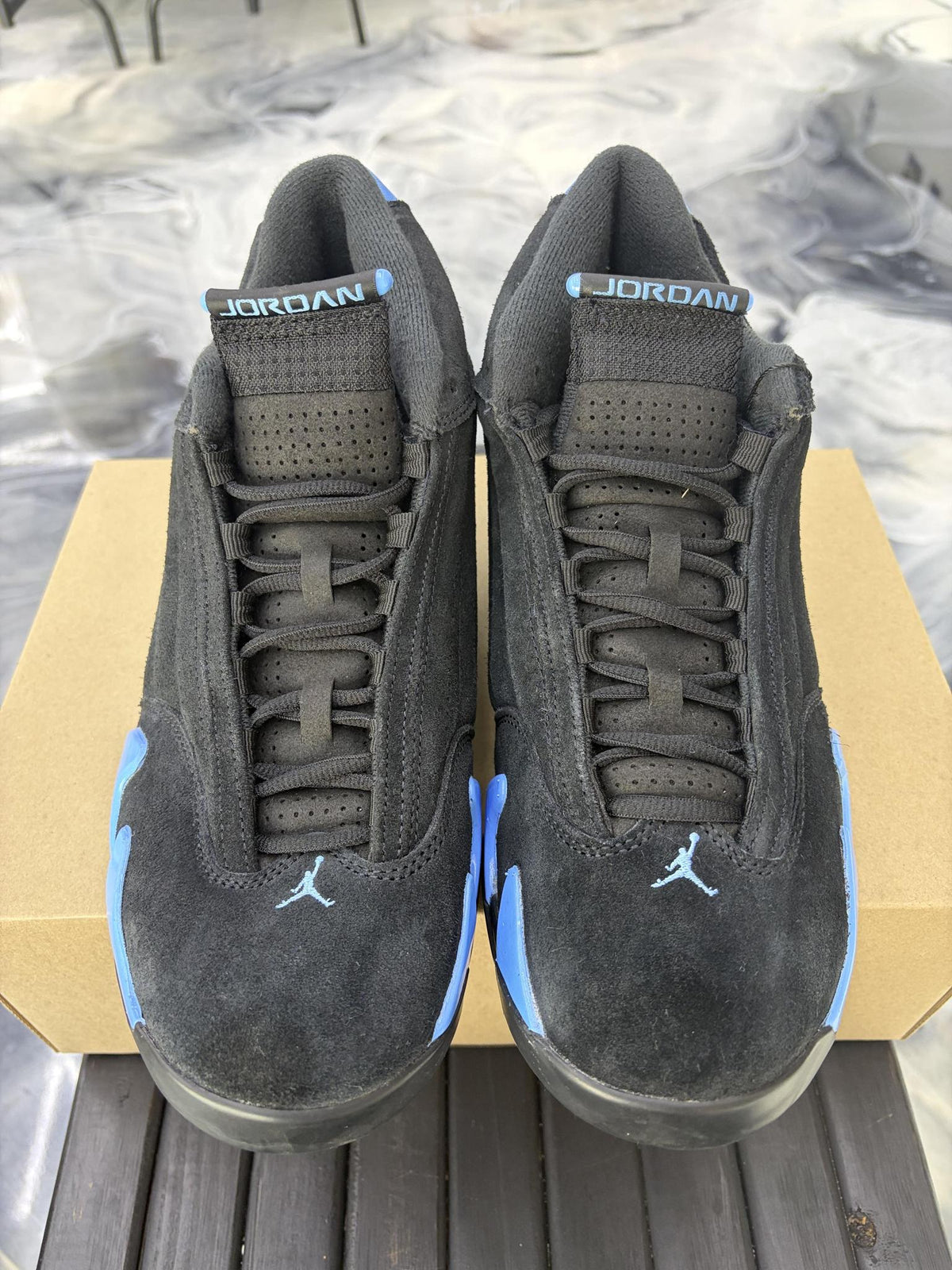 Jordan 14 "Black University Blue" Used Size 11