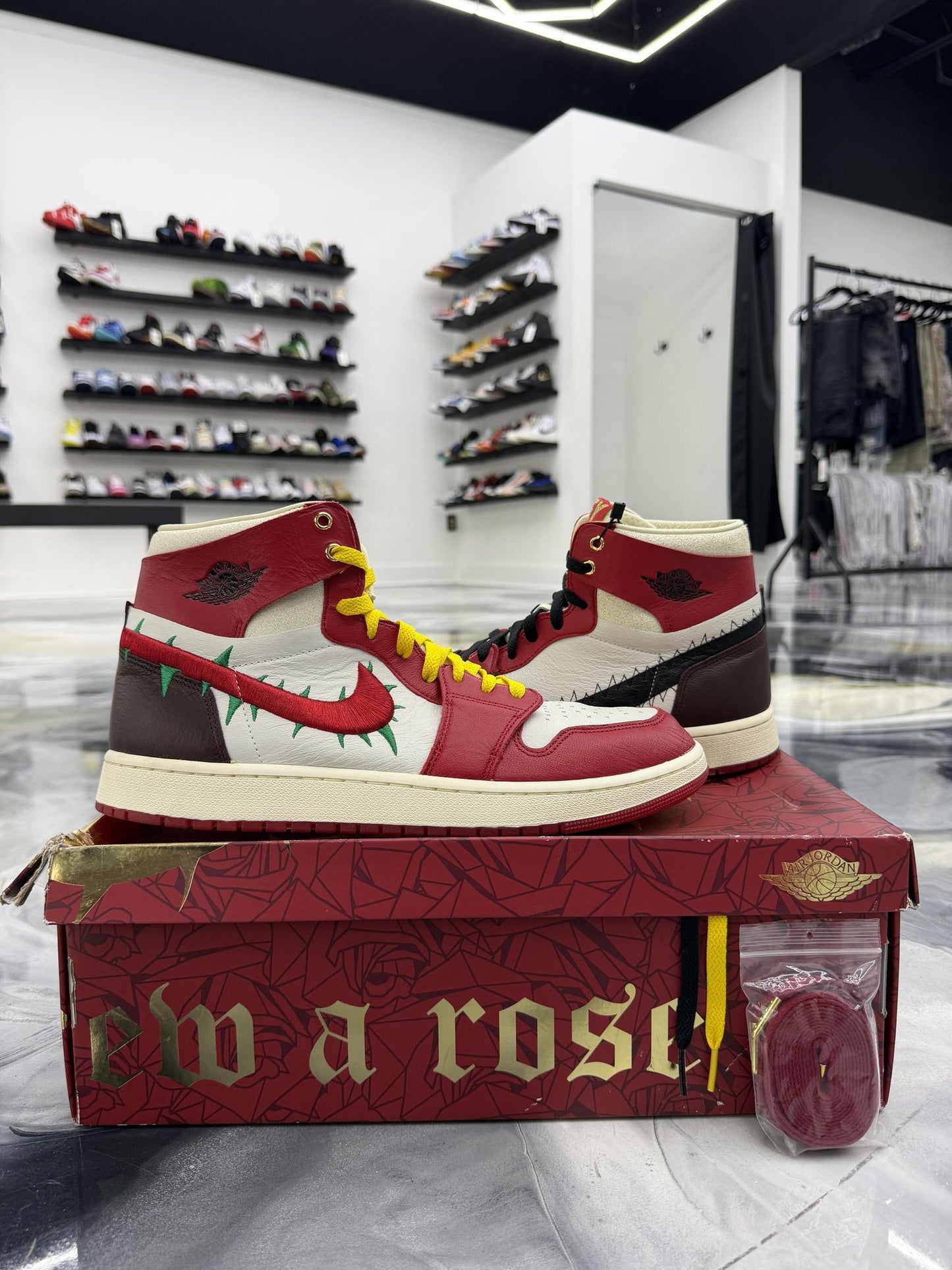 Jordan 1 High A Rose From The Harlem Used Size 12.5