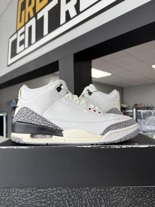 Jordan 3 "White Cement Reimagined" Used Size 9.5