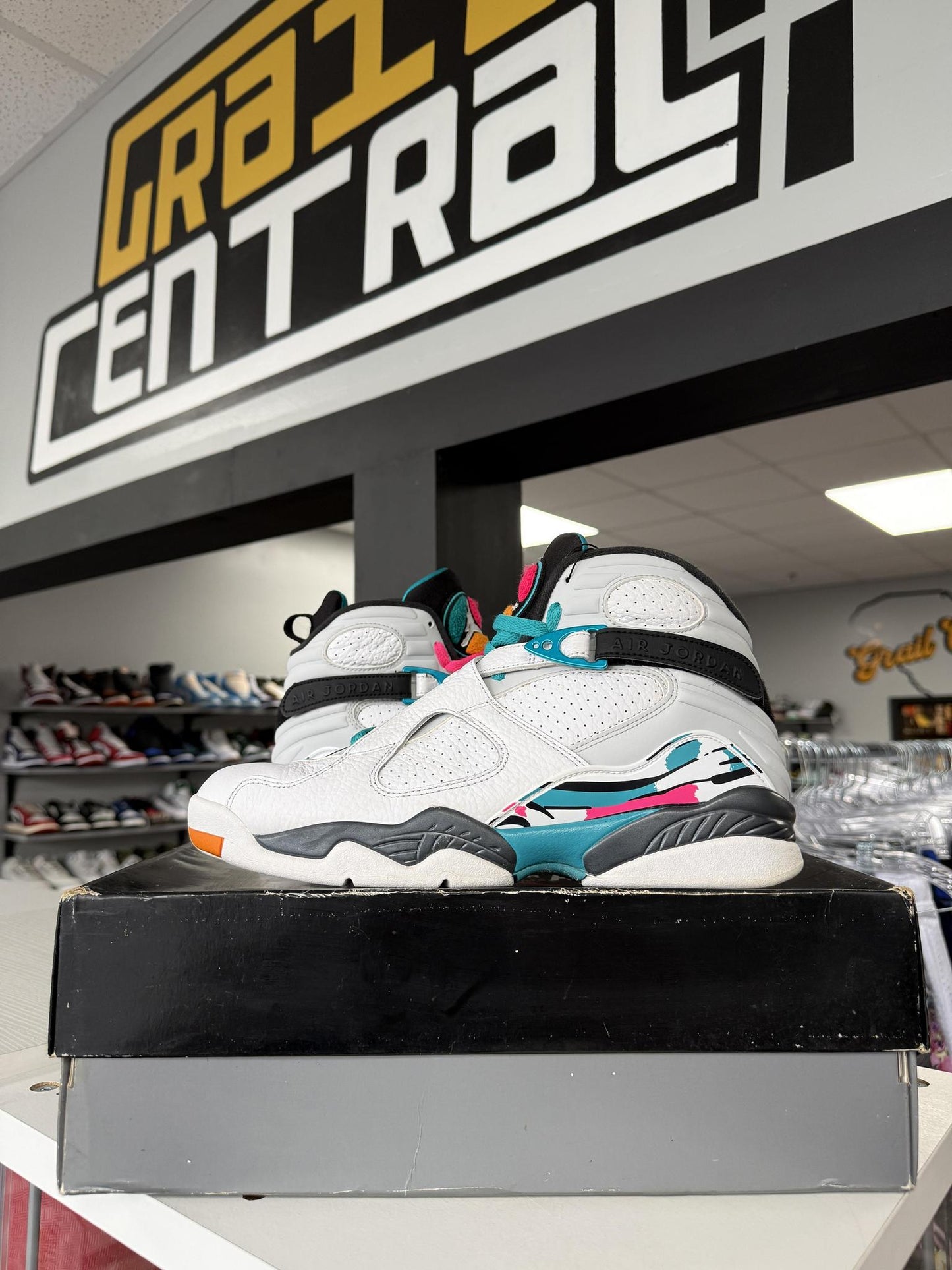 Jordan 8 "South Beach" Used Size 10.5