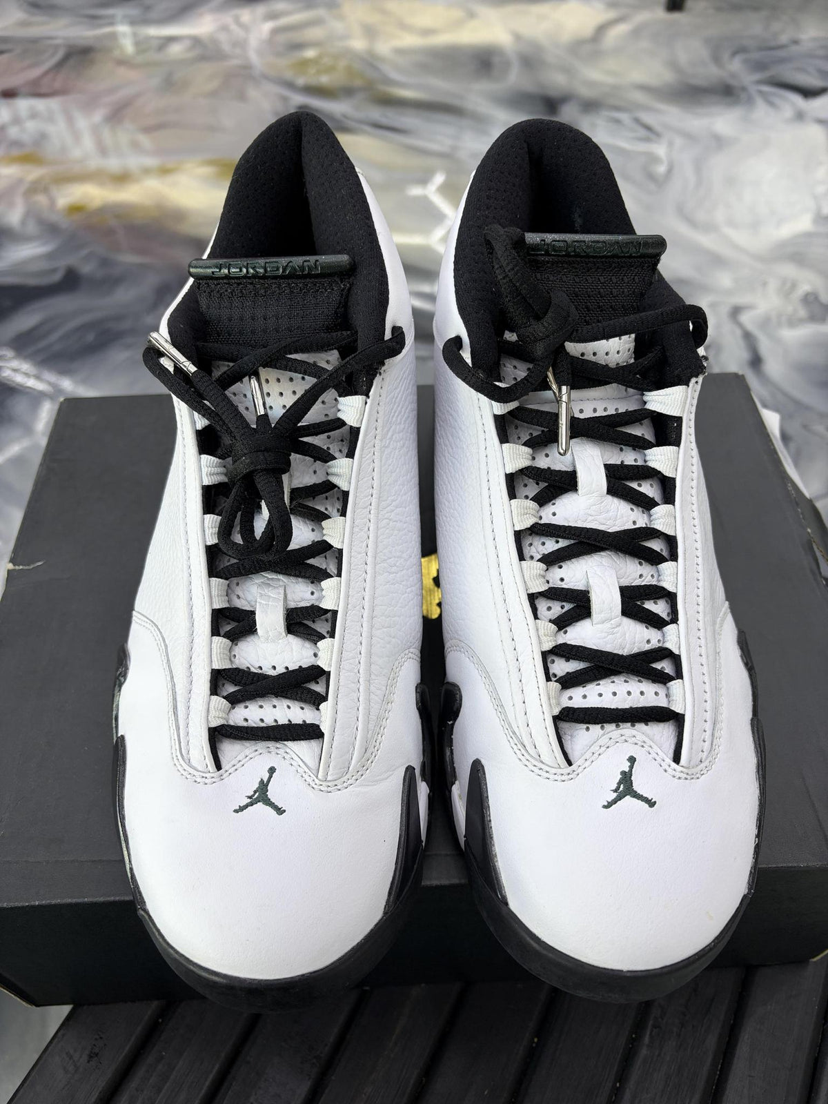 Jordan 14 "Oxidized Green" Used Size 10.5