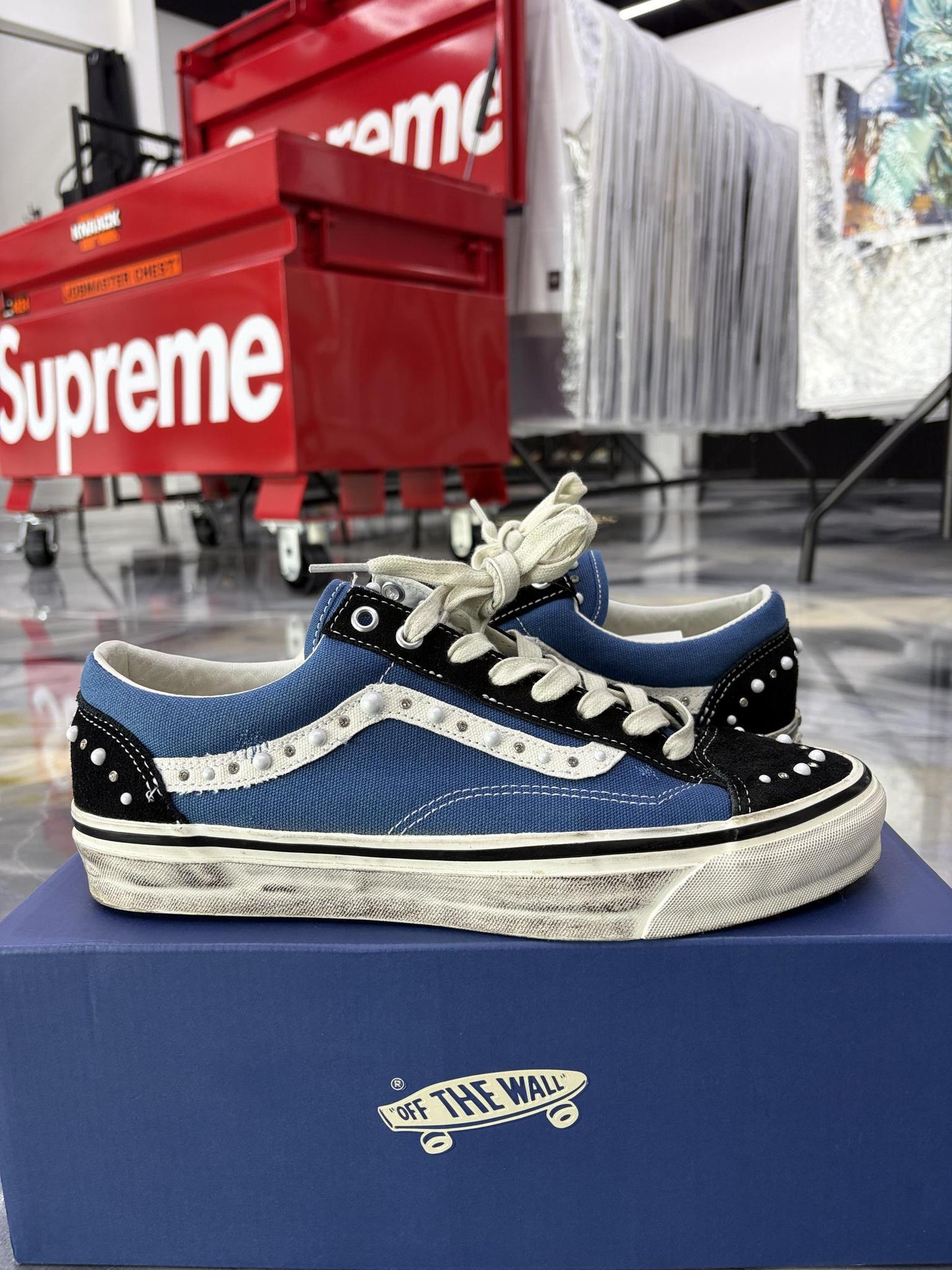 Vans LX Old Skool 36 Pearlized "Black Navy" Used Size 10.5