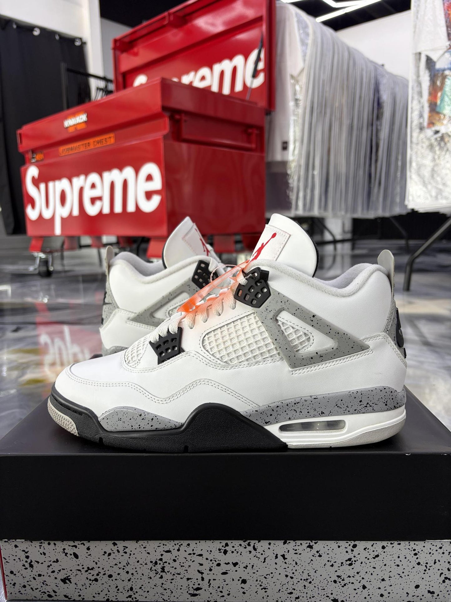 Jordan 4 "White Cement" Used Size 10