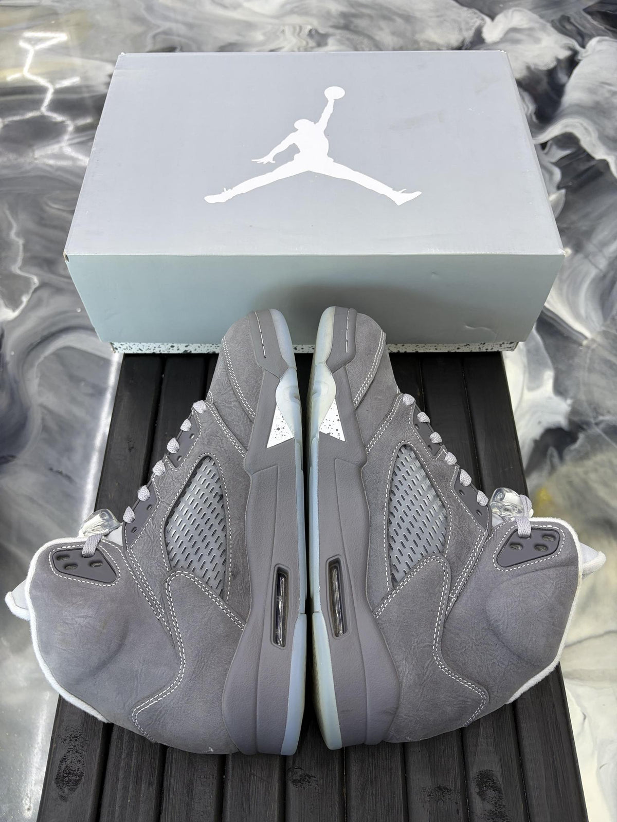 Jordan 5 "Wolf Grey" Used Size 9