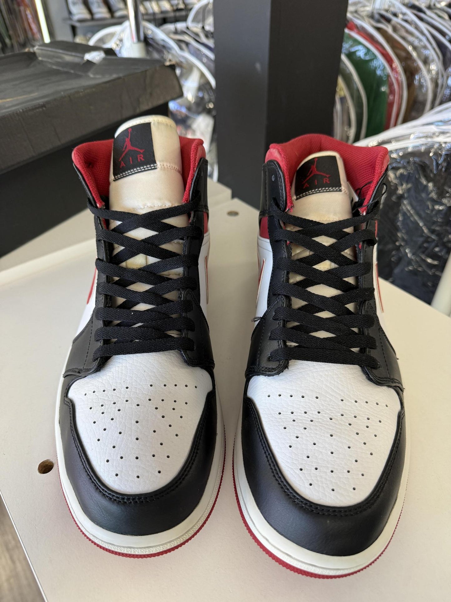 Jordan 1 Mid "Track Red" Used Size 12