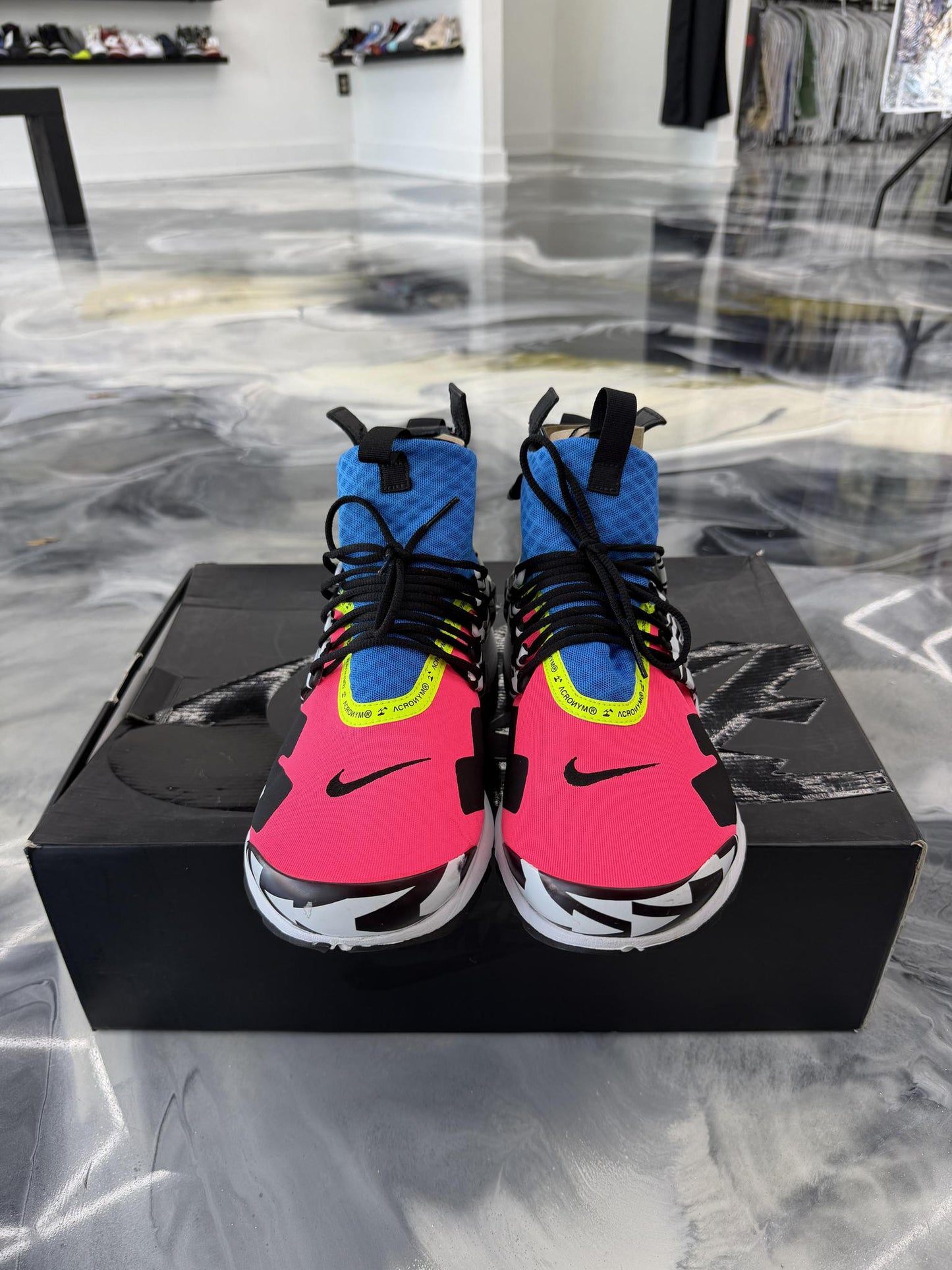 Nike Air Presto Mid Acronymn "Racer Pink" Used Size 12