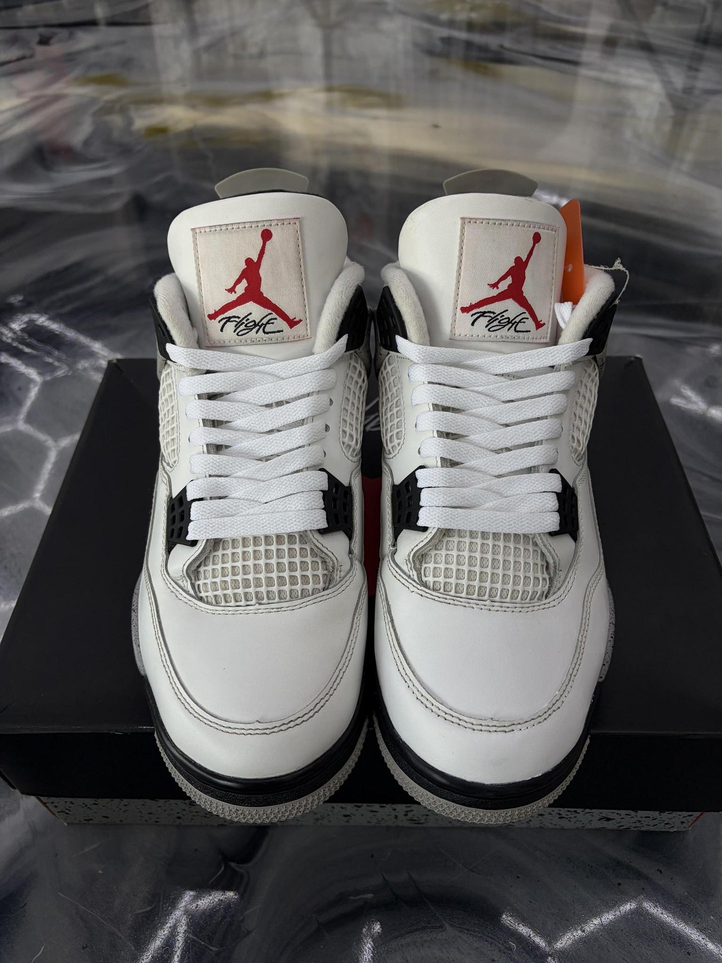 Jordan 4 "White Cement" Used Size 10