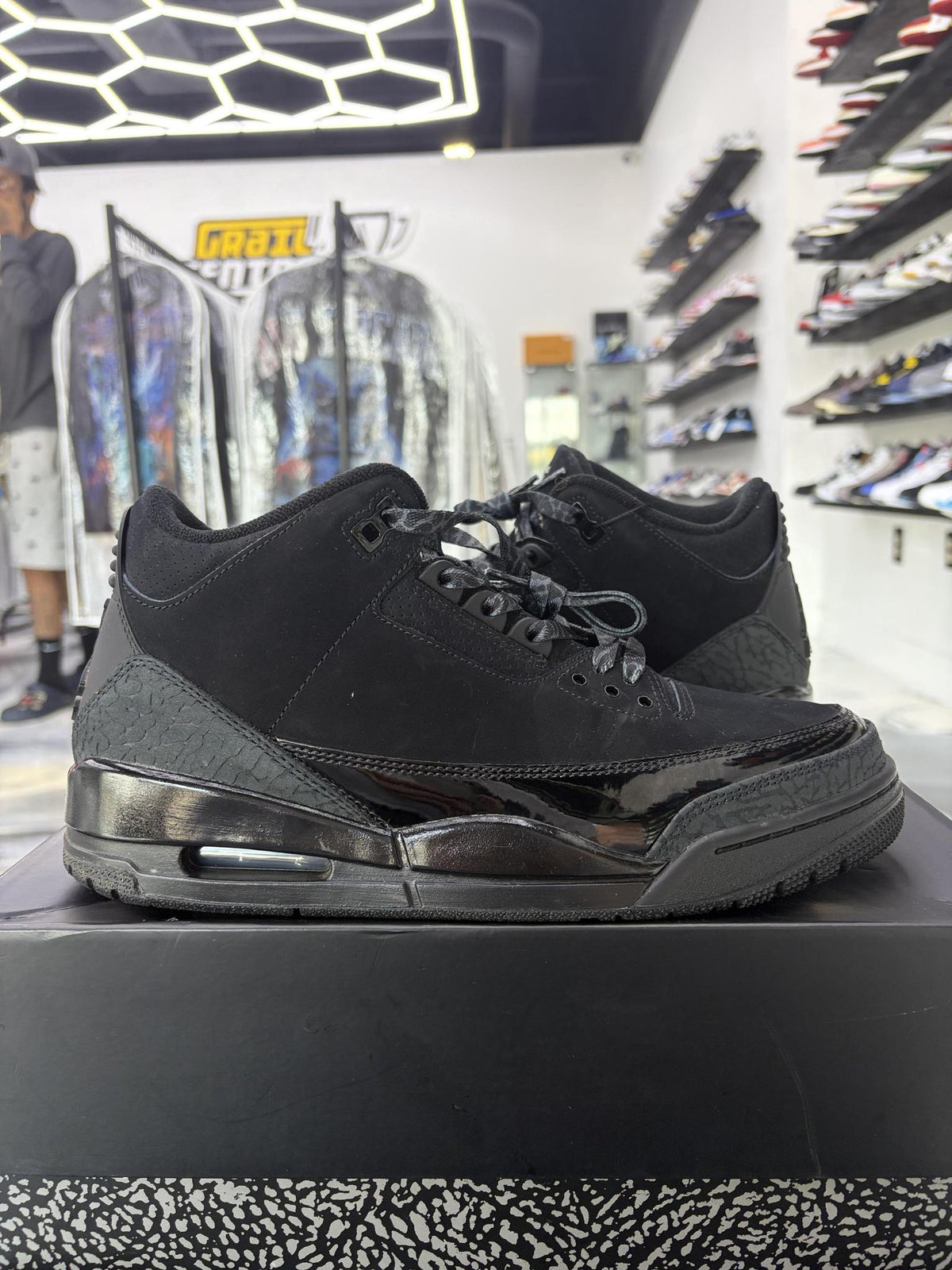 Jordan 3 "Black Cat" Used Size 9
