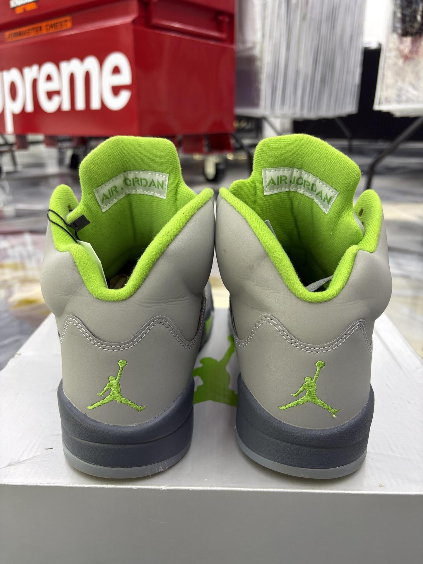 Jordan 5 "Green Bean" Used Size 8