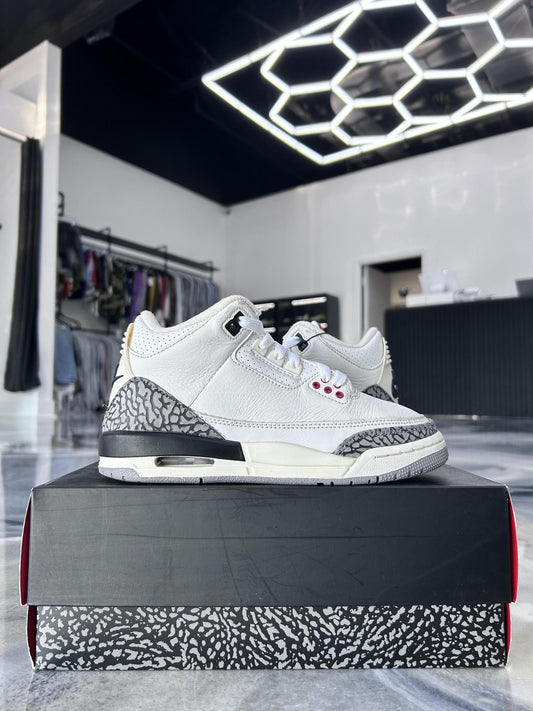 Jordan 3 "White Cement" Used Size 4Y/5.5W
