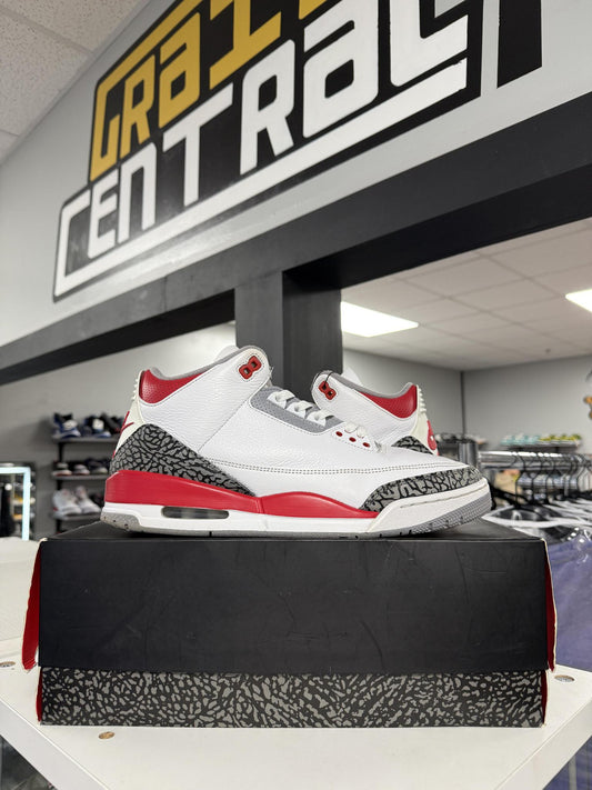 Jordan 3 "Fire Red" Used Size 12