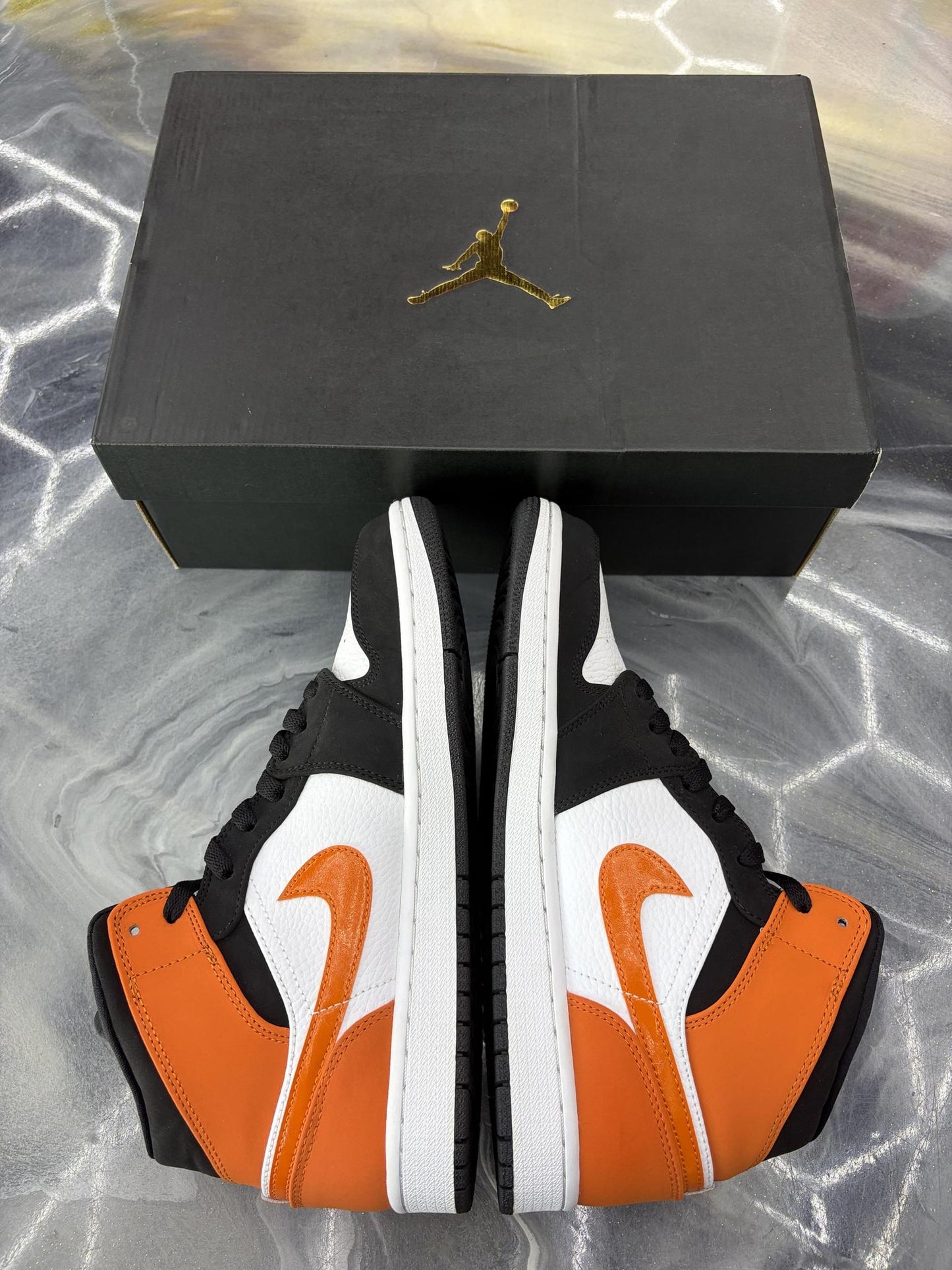 Jordan 1 Mid "Shattered Backboard" Used Size 9.5