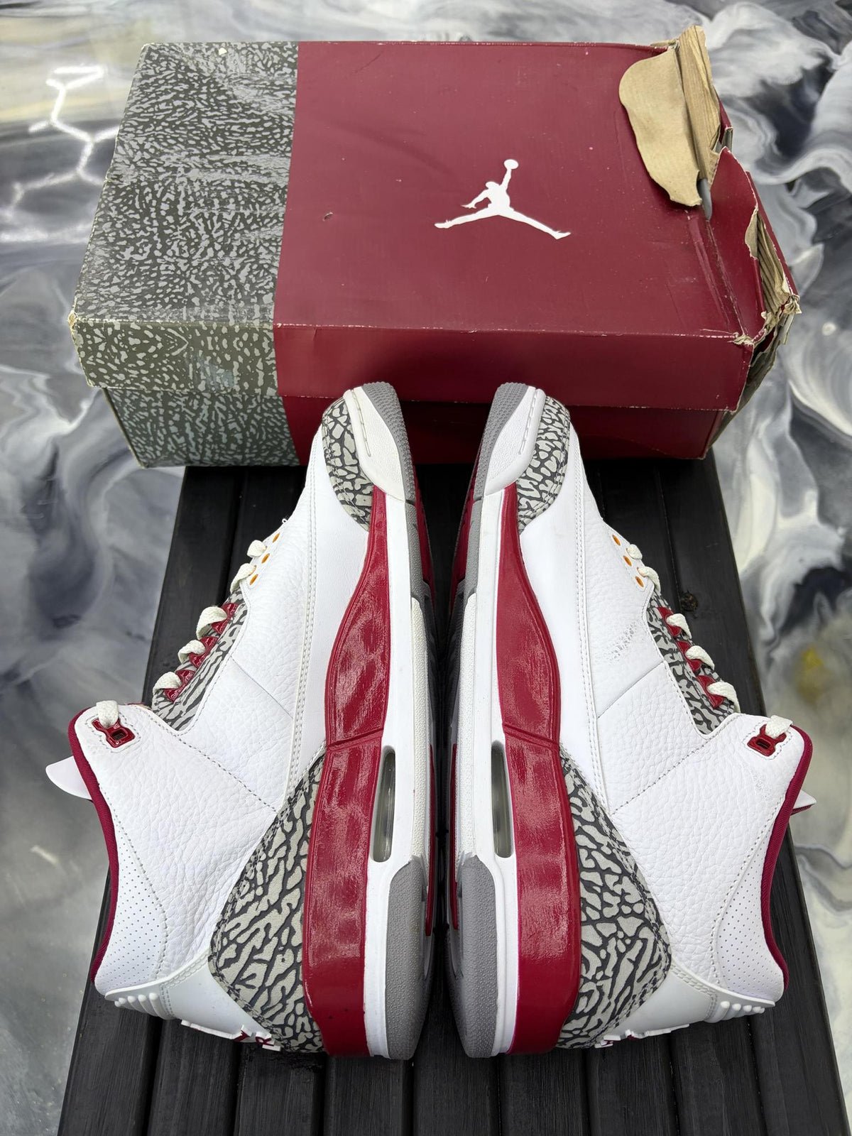 Jordan 3 "Cardinal" Used Size 11.5