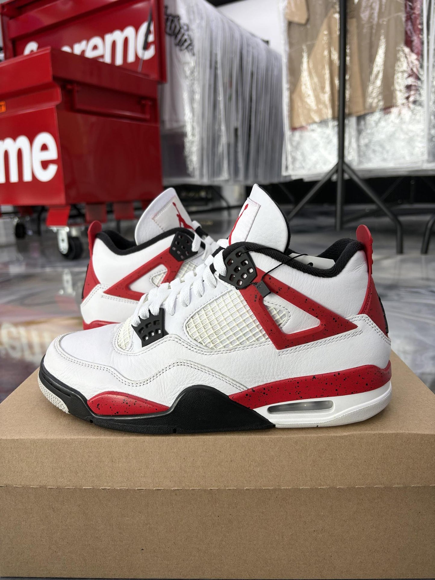 Jordan 4 "Red Cement" Used Size 8