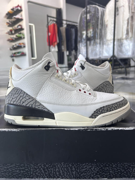 Jordan 3 "White Cement Reimagined" Used Size 9.5