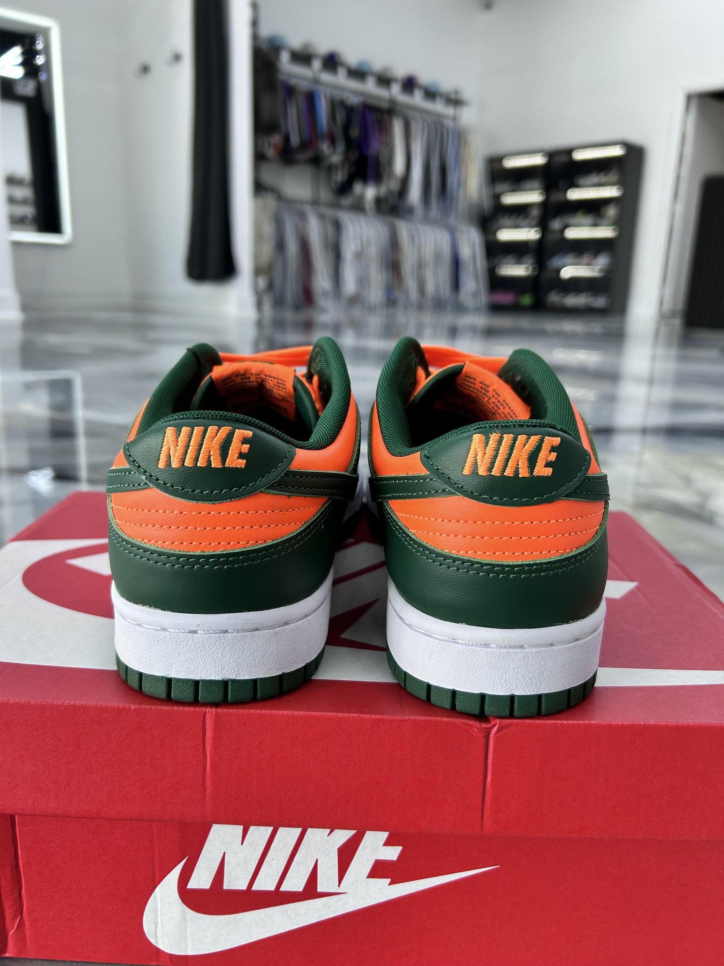 Nike Dunk Low "Miami Hurricanes" Used Size 9.5