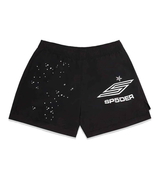 Sp5der Double Layer Shorts "Pro Black"