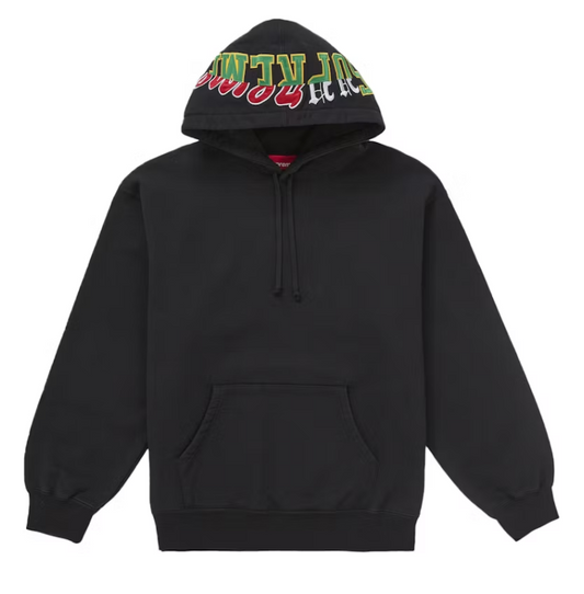 Supreme Multi Logos Hoodie "Black"