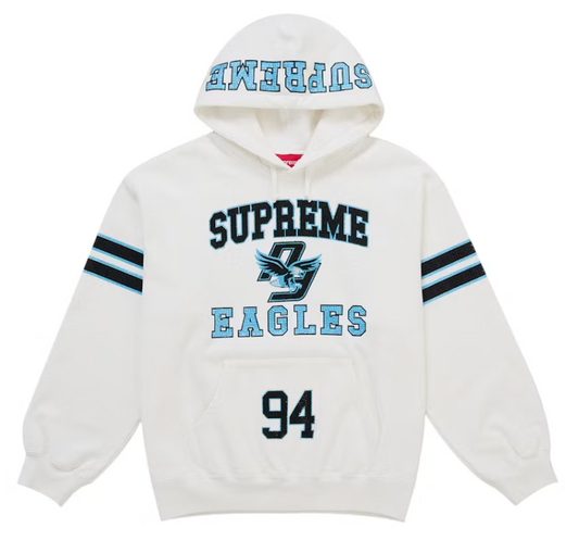 Supreme Rhinestone Eagle Hoodie "White"