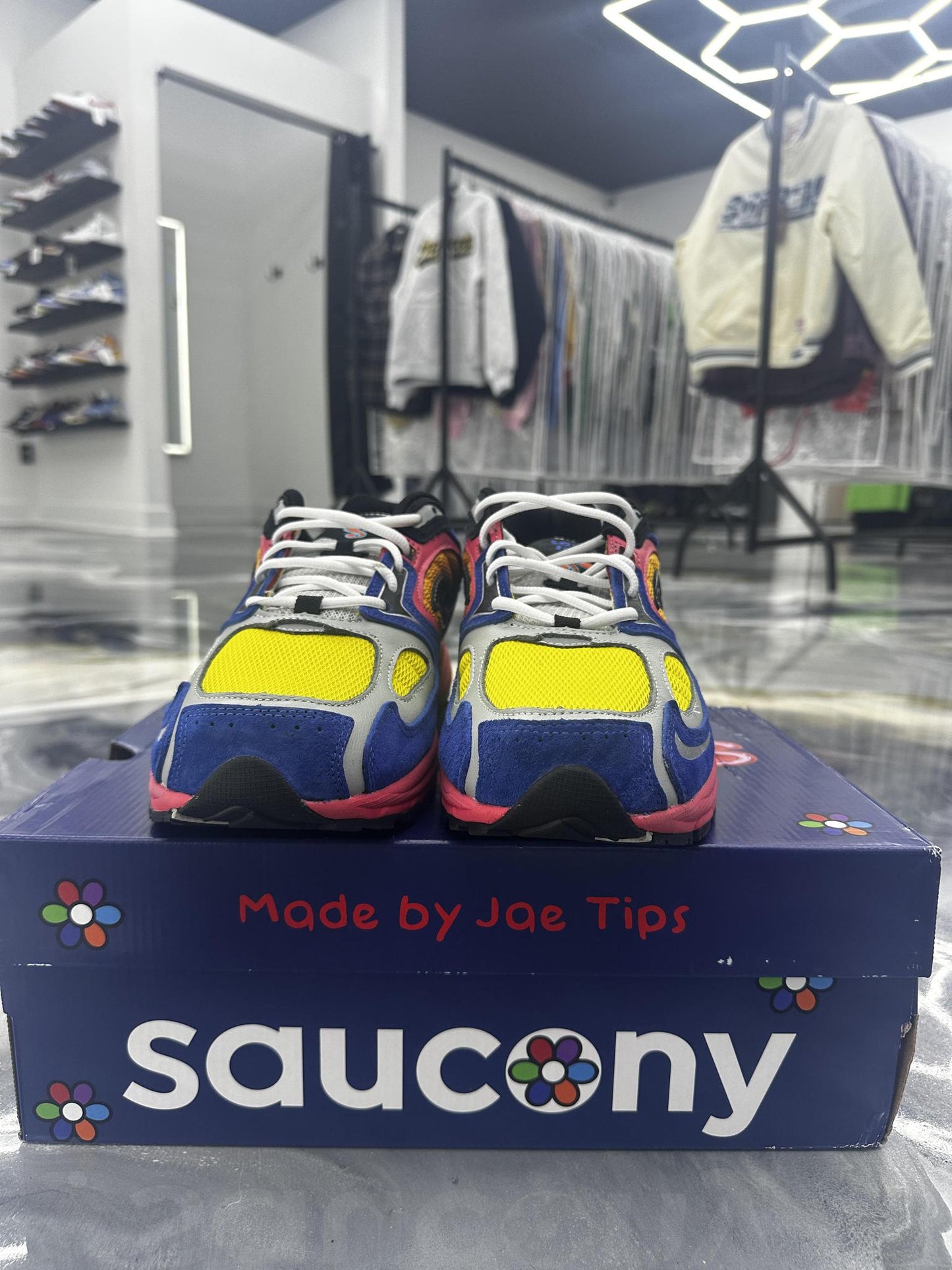 Saucony Grid jazz 9 x "Jae Tips I Love You But Im Busy" Used Size 13