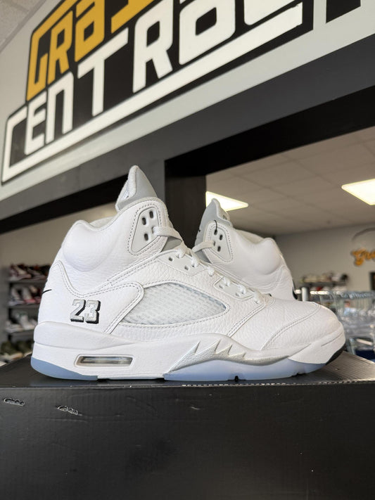 Jordan 5 "White Metallic" Used Size 9.5