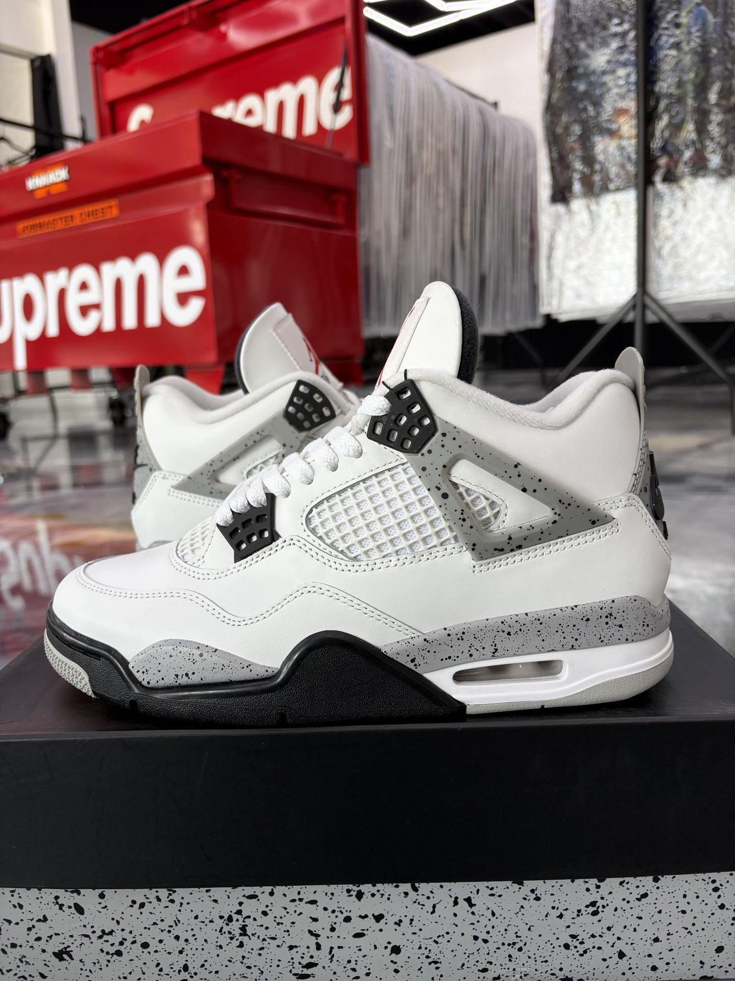 Jordan 4 "White Cement" Used Size 8.5