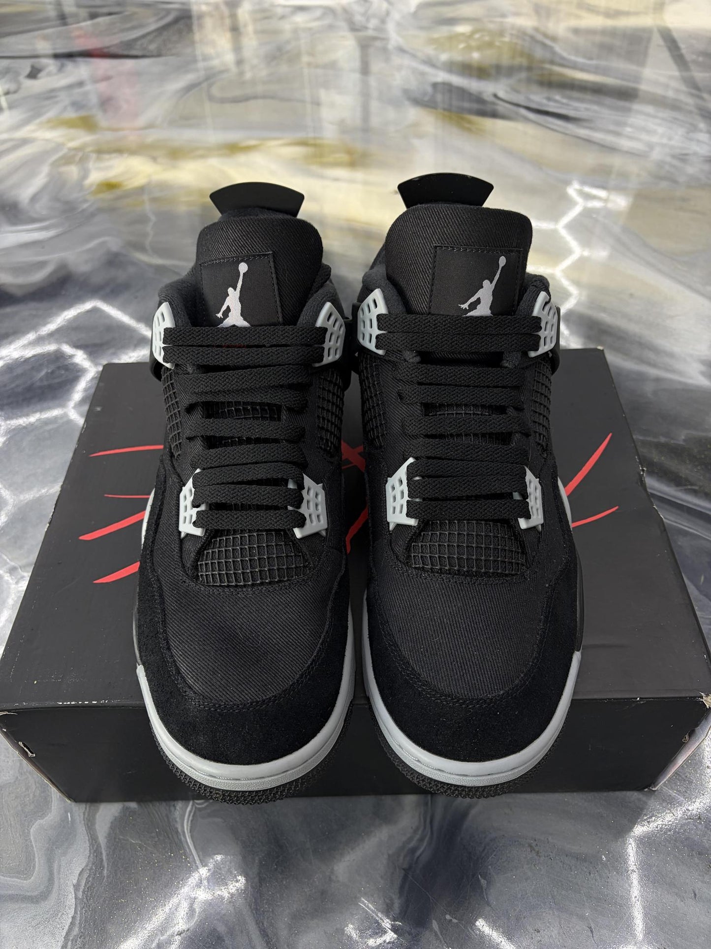 Jordan 4 "Black Canvas" Used Size 13