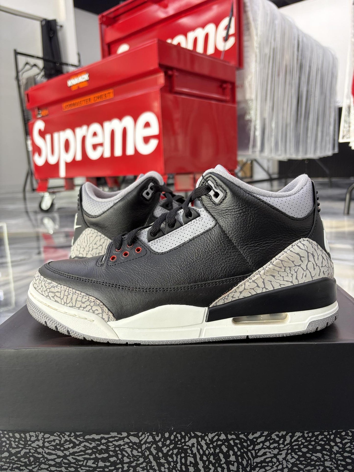 Jordan 3 "Black Cement" Used Size 9