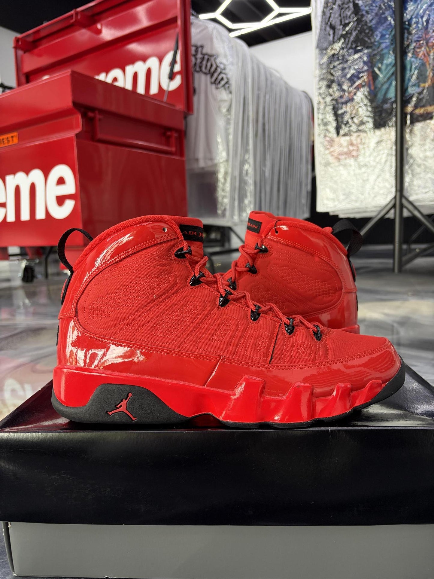 Jordan 9 "Chile Red" Used Size 11.5
