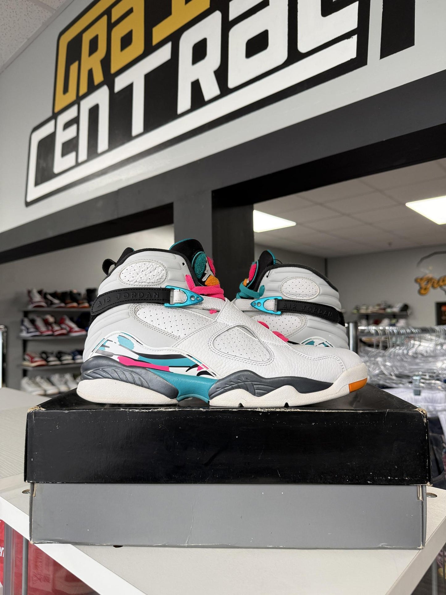 Jordan 8 "South Beach" Used Size 10.5