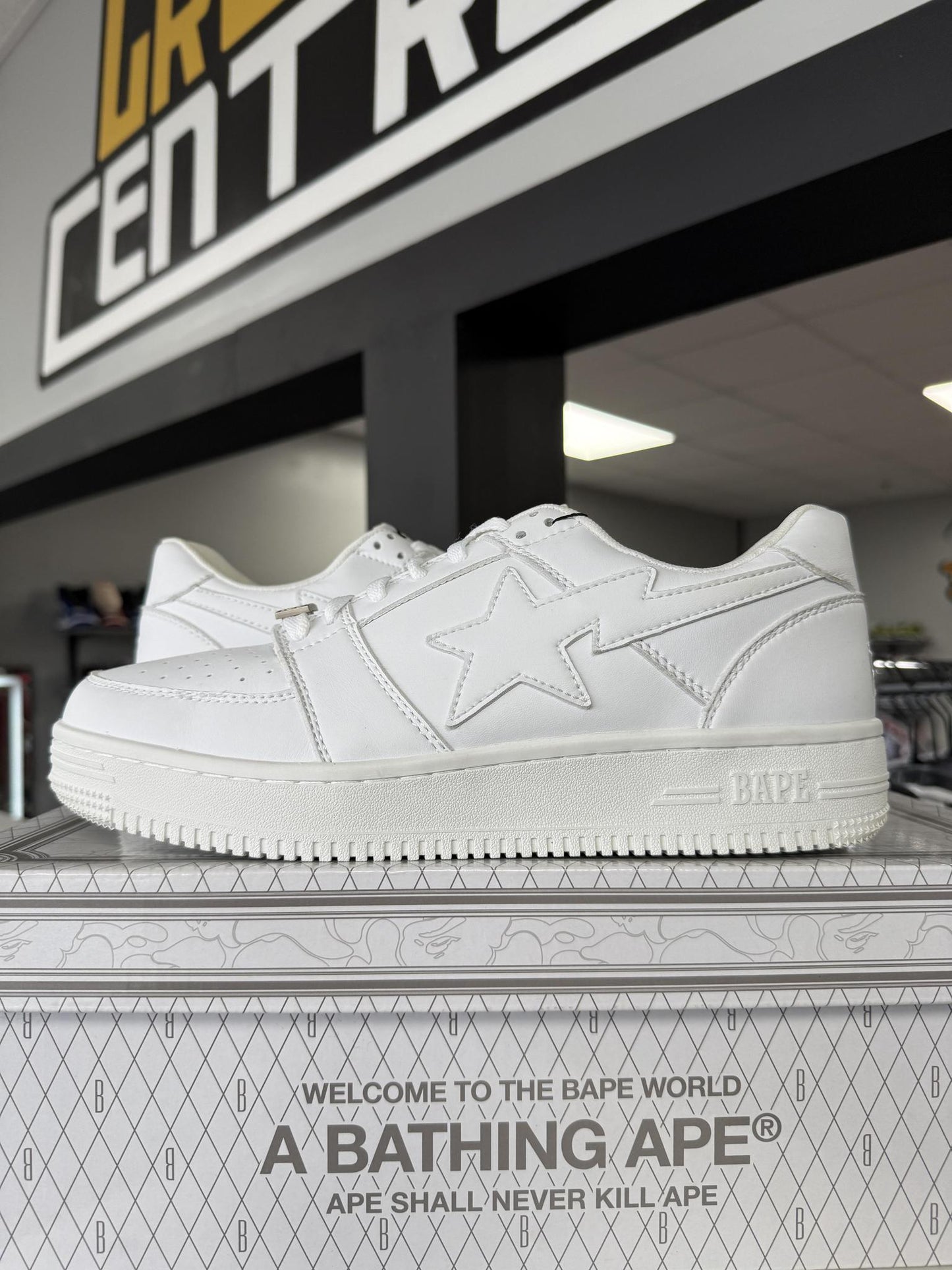 Bape Sta "Triple White" Used Size 10.5