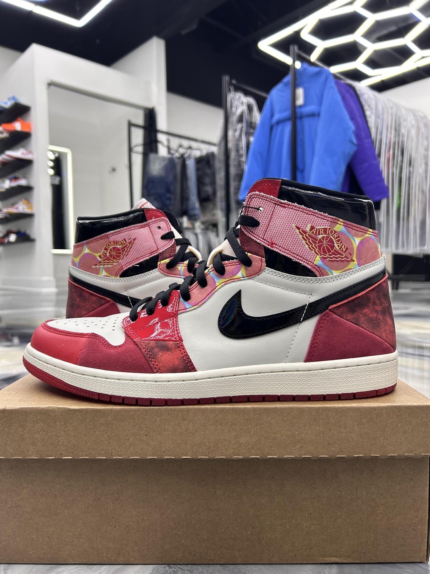 Jordan 1 "Across The Spiderverse" Used Size 14