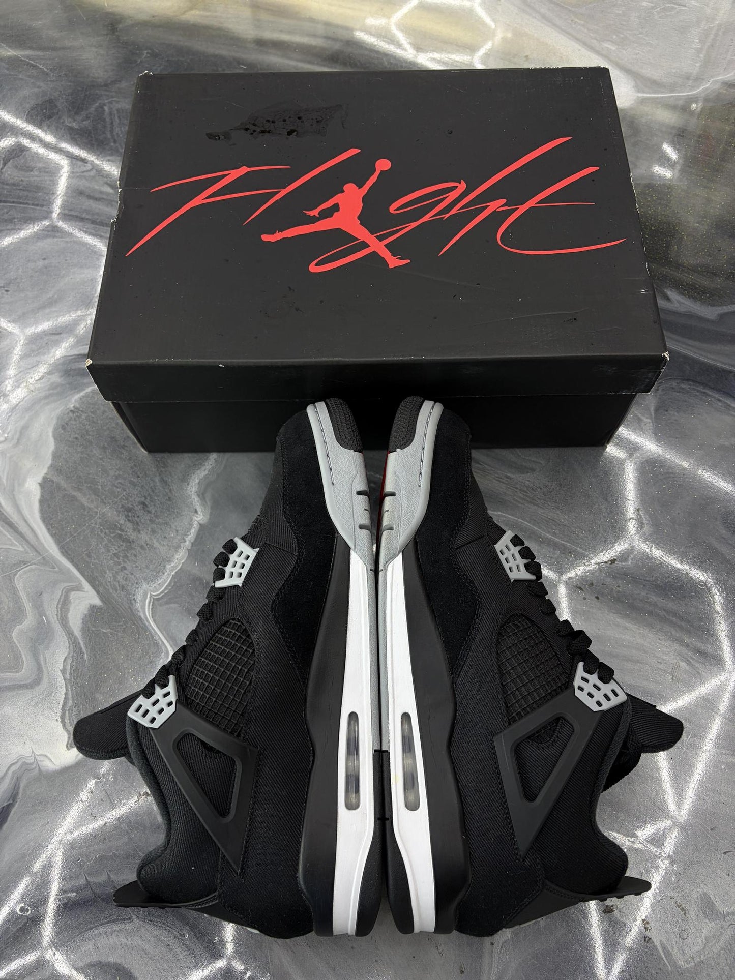 Jordan 4 "Black Canvas" Used Size 13