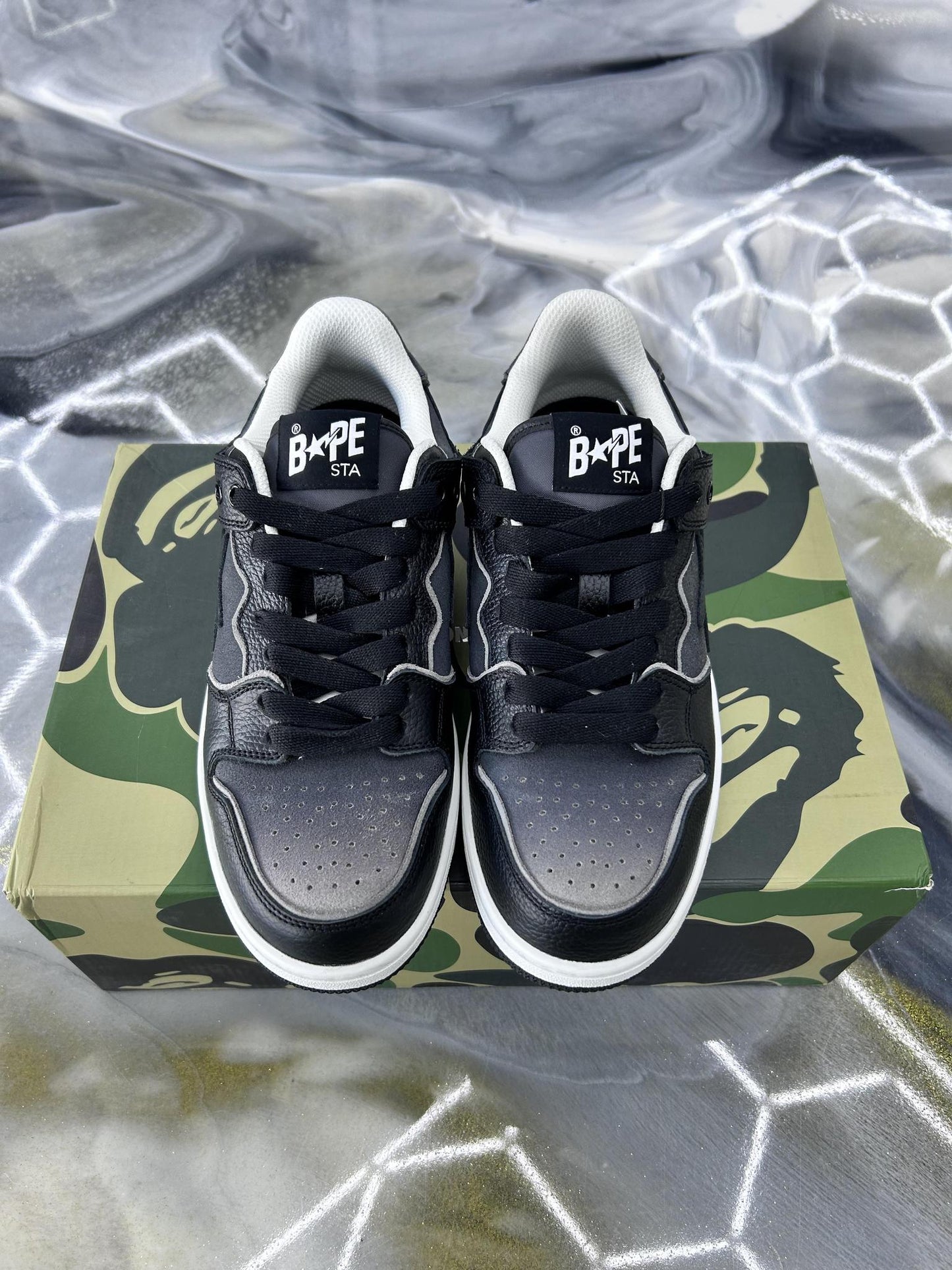 Bape Sk8 "Black Grey" Used Size 8