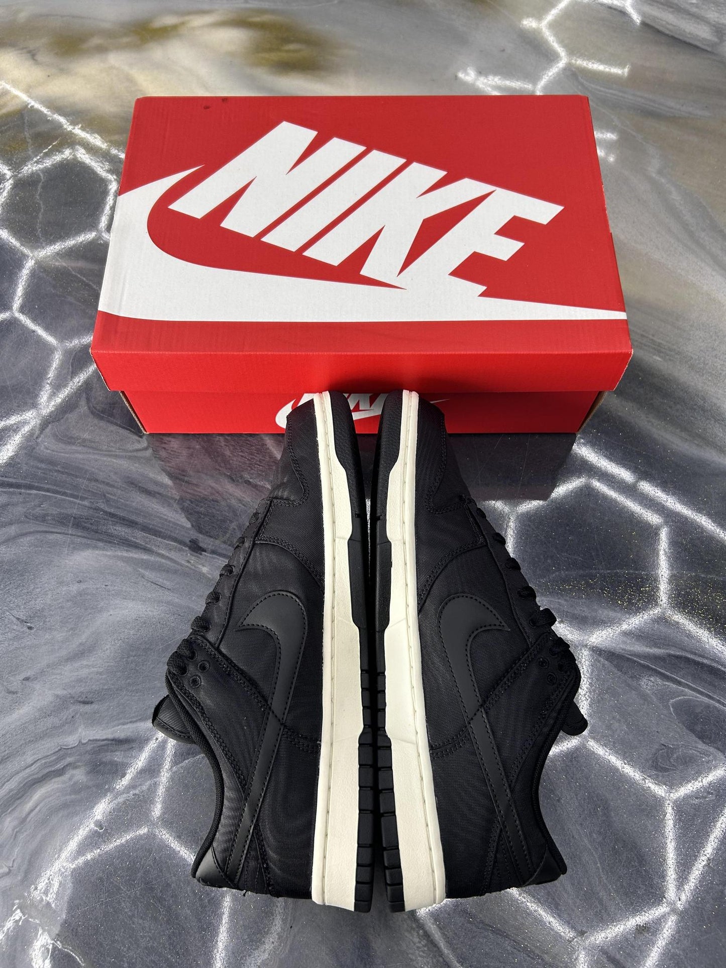 Nike Dunk Low "Black Canvas" Used Size 11.5