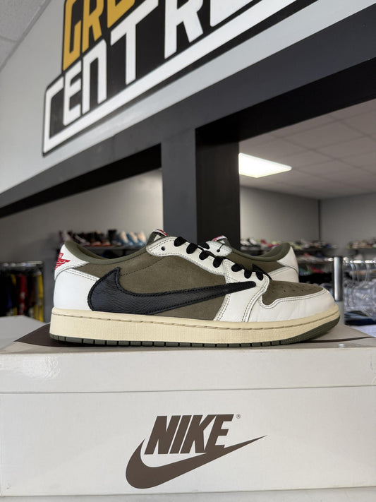 Jordan 1 Low x Travis Scott "Medium Olive" Used Size 10.5