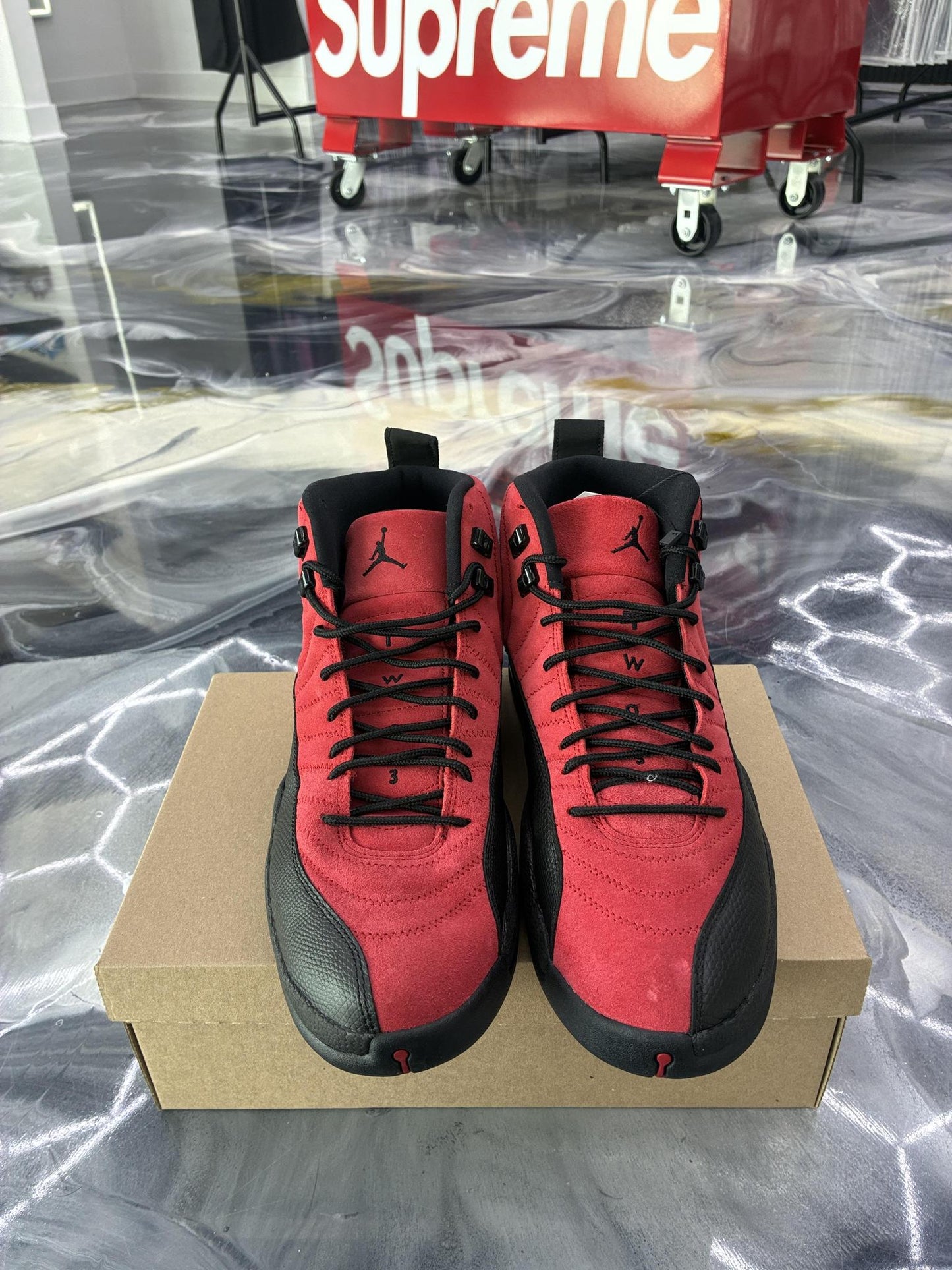 Jordan 12 "Reverse Flu Game" Used Size 13