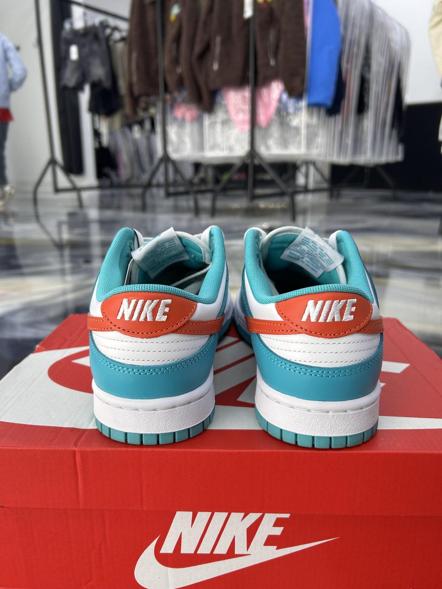 Nike Dunk Low "Miami Dolphins" Used Size 8.5