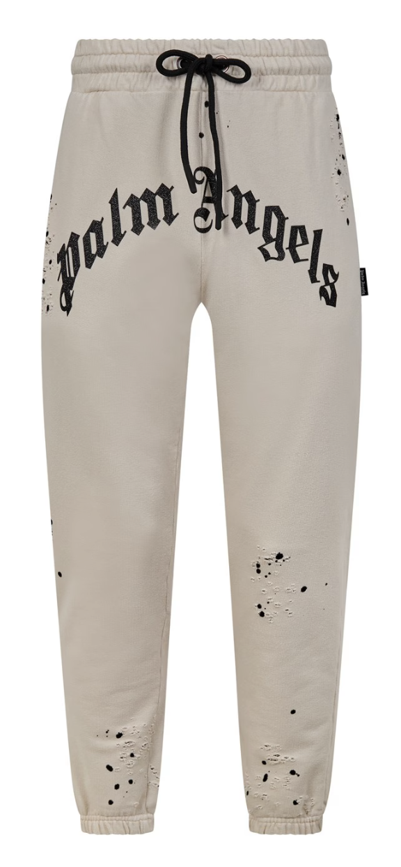 Palm Angels Glitter Sweatpants "White"