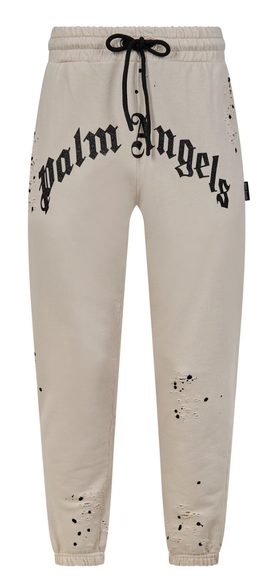 Palm Angels Glitter Sweatpants "White"