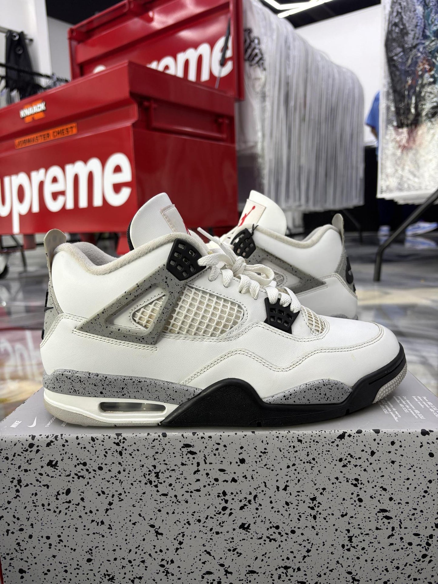 Jordan 4 "White Cement" Used Size 10