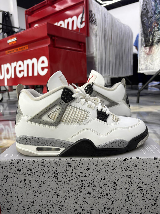 Jordan 4 "White Cement" Used Size 10
