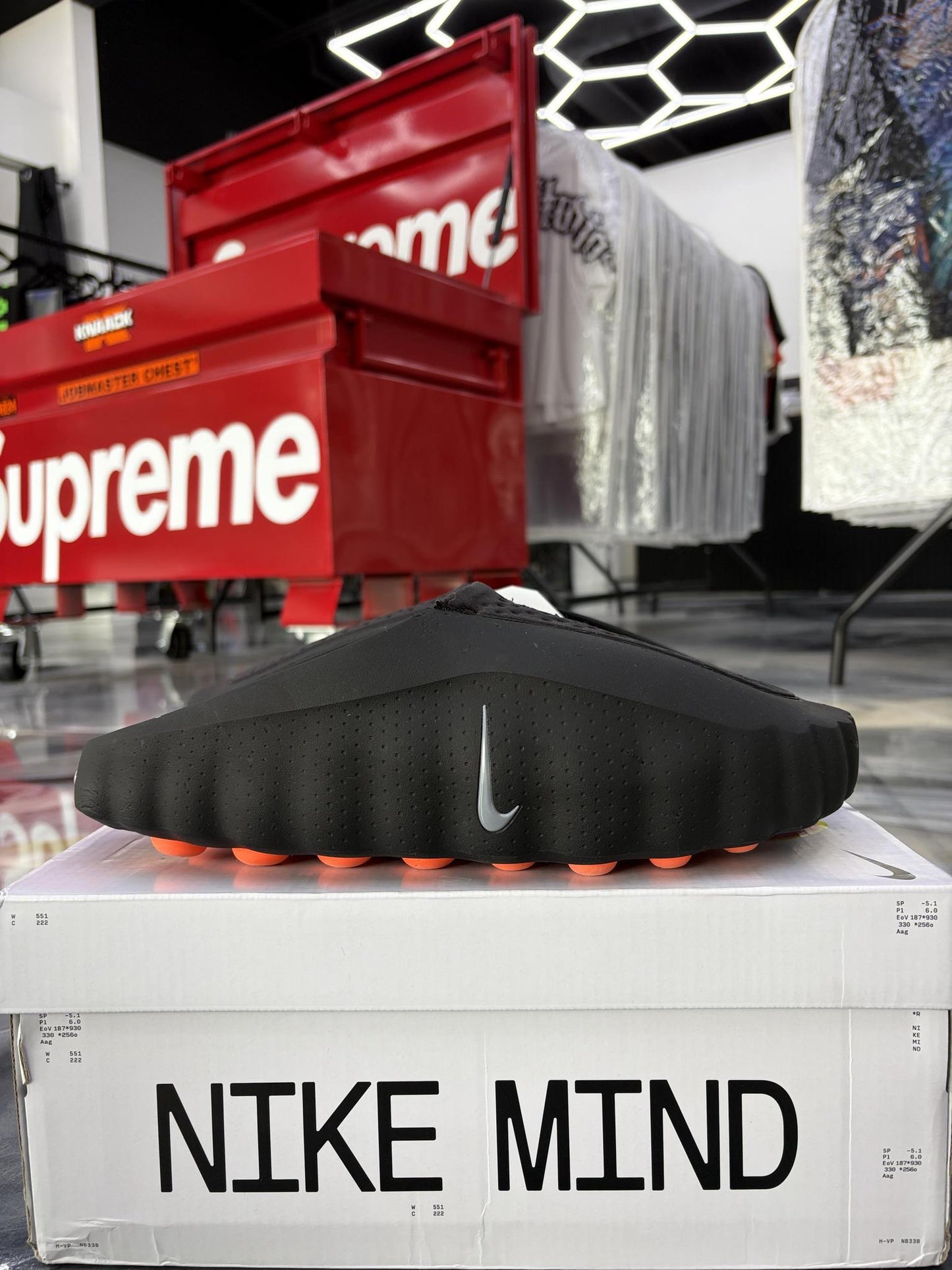 Nike Mind 001 Slide "Black Chrome" Used Size 14
