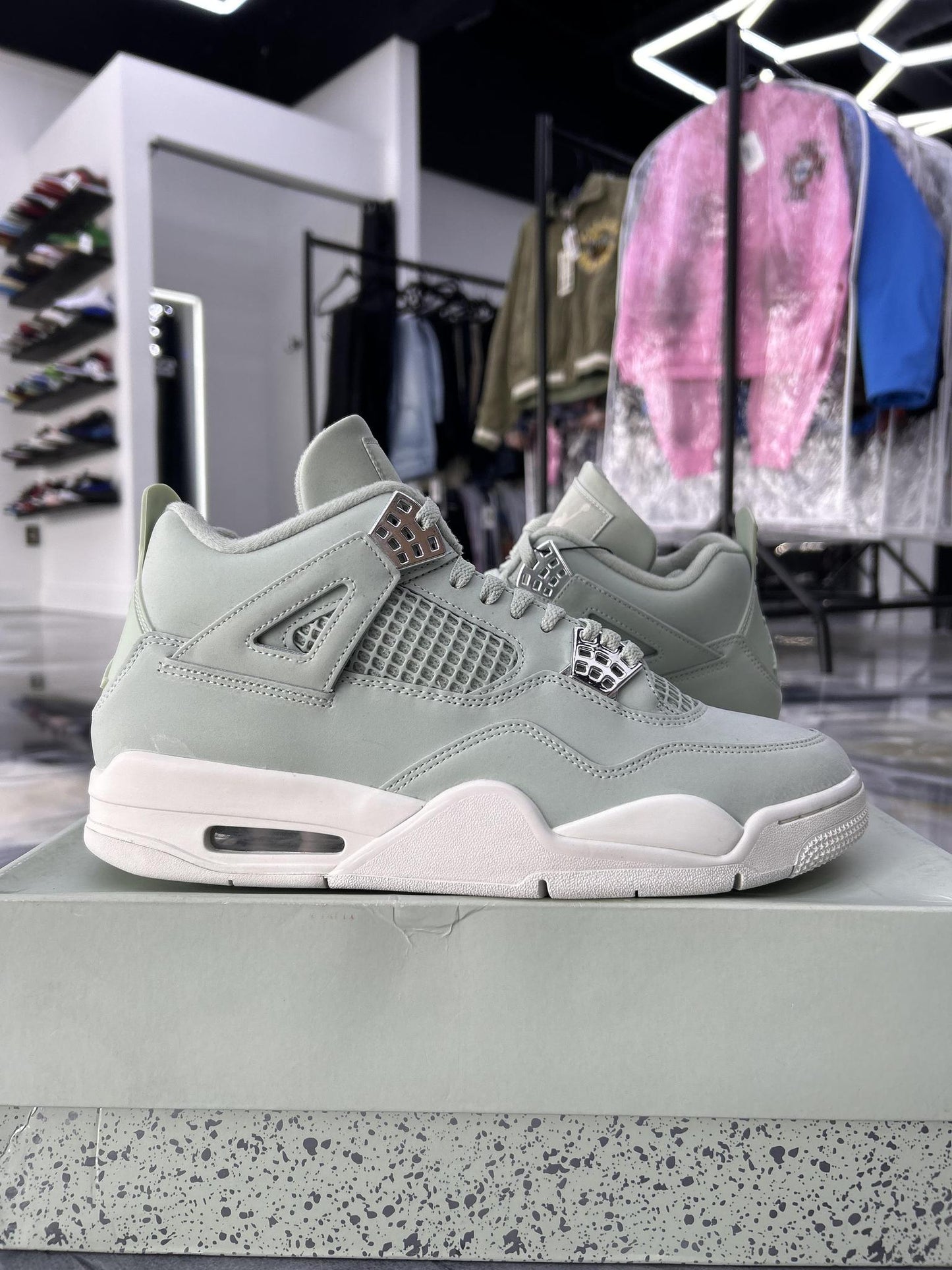 Jordan 4 "Seafoam Sail" Used Size 12W/10.5M