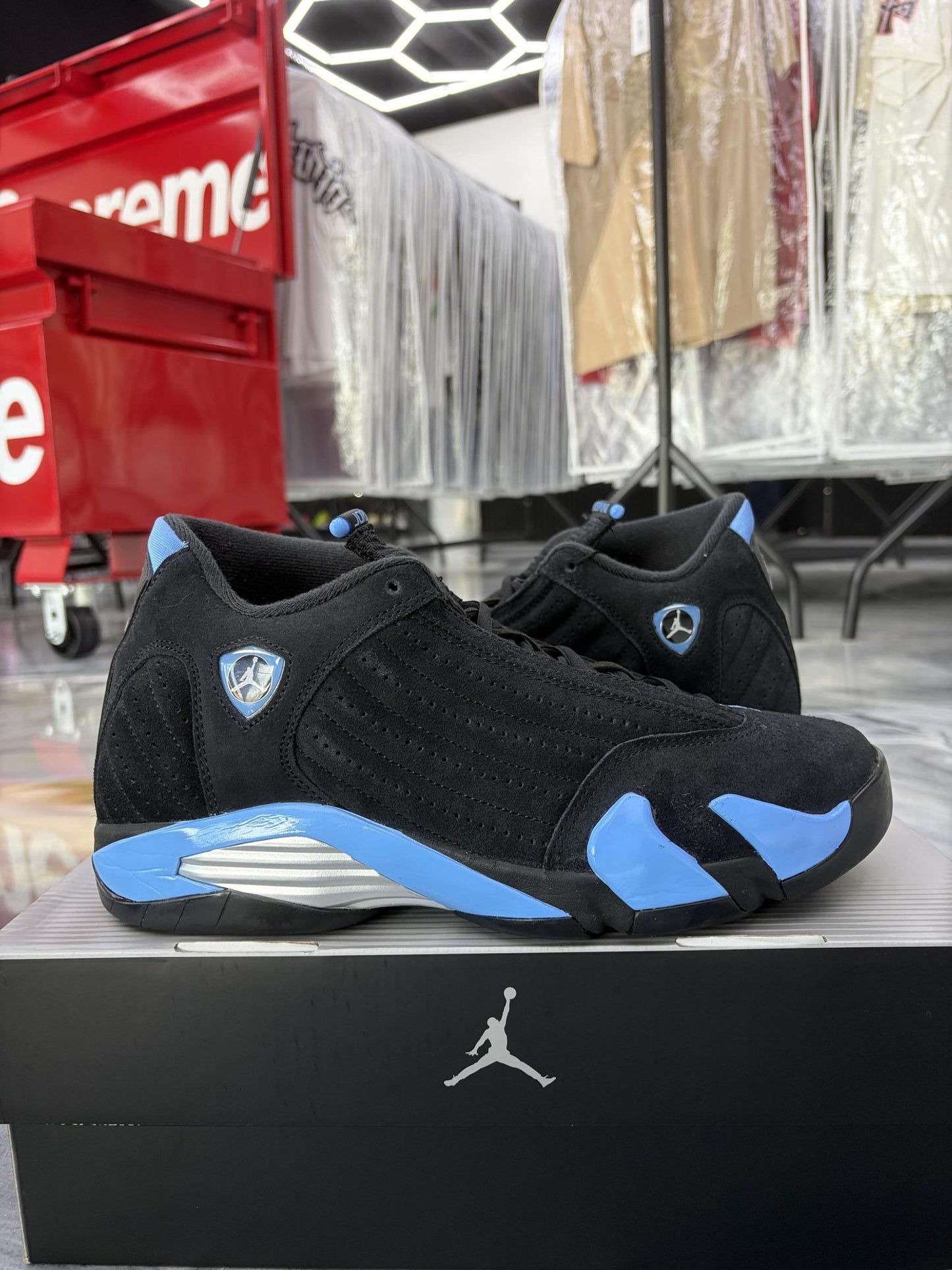Jordan 14 "University Blue" Used Size 11.5